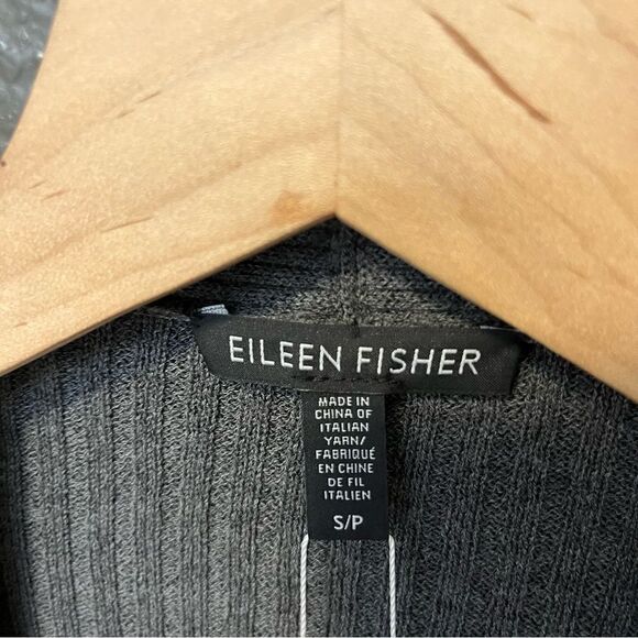 Eileen Fisher Angle Front Cardigan - Ribbed Wool Small - Picture 11 of 13